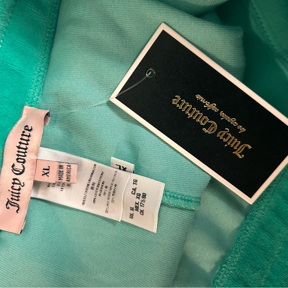 NEW - Juicy Couture - Green - Ombre Velour Shorts - Size: XL - Picture 8 of 9